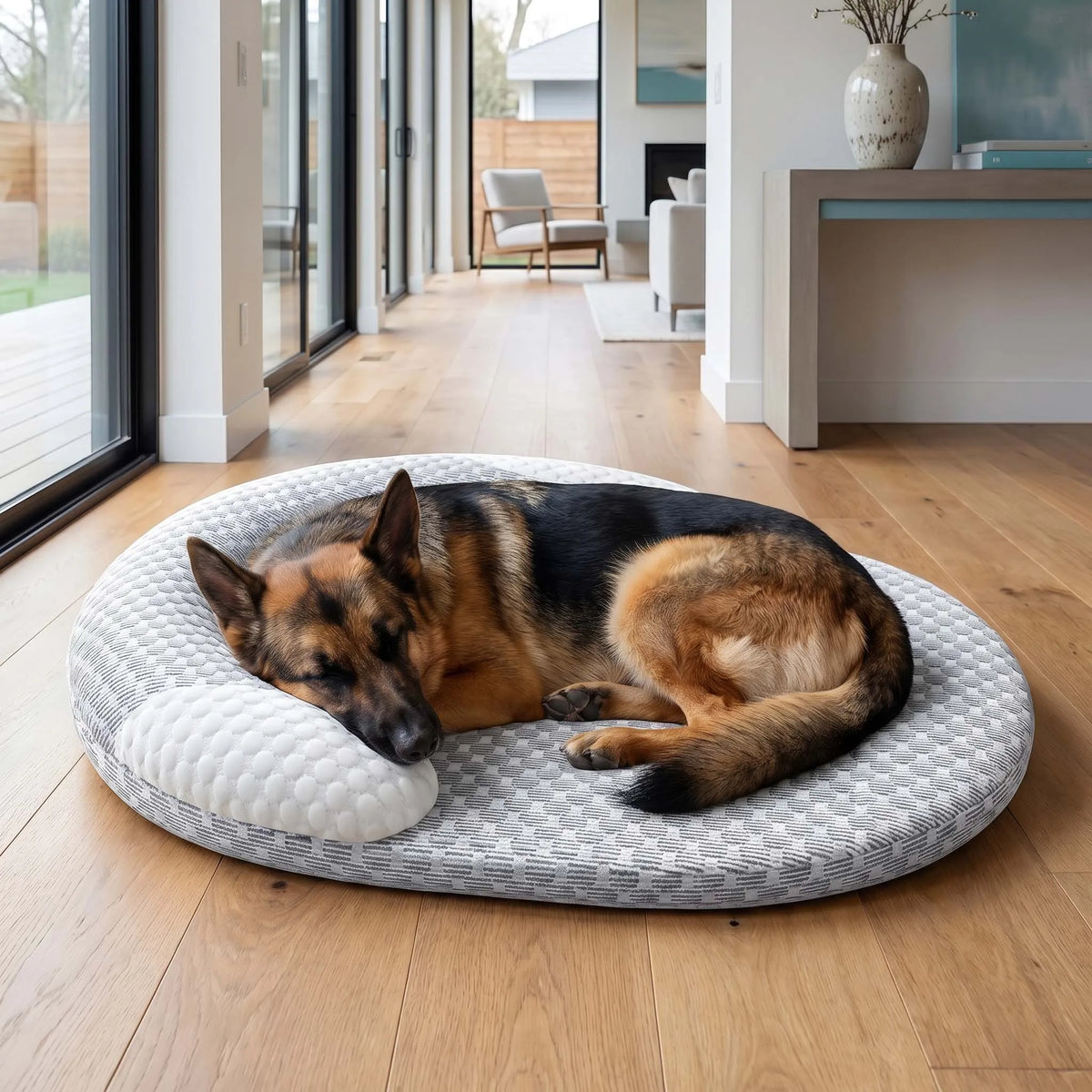 Kühlendes Hundebett Sommer Eisseide Katzenmatte Ovales Haustiernest Atmungsaktives Wärmeableitendes Kühlpad für Kleine Mittlere Große Hunde Katzen