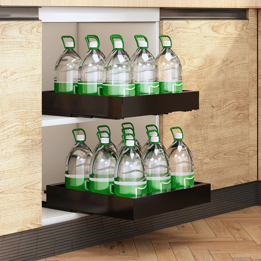 Ausziehbarer Schrank-Organizer aus Metall, breitenverstellbar
