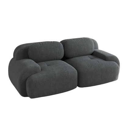 82'' Loveseat-Sofa mit gebogenen Armlehnen und rutschfester Unterseite, hochelastischer Polsterung, geeignet für Wohnzimmer, Schlafzimmer