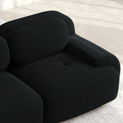 82'' Loveseat-Sofa mit gebogenen Armlehnen und rutschfester Unterseite, hochelastischer Polsterung, geeignet für Wohnzimmer, Schlafzimmer