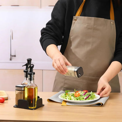 Öl- und Essigspender aus Glas mit Ständer – auslaufsicheres Set für die Küche