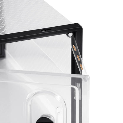 Transparente stapelbare Schuhboxen mit magnetischer Tür, 8/12/18 Stück