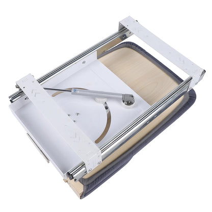 Klappbares Schrank-Bügelbrett mit 180°-Drehfunktion, 80 × 29,5 cm, Grau