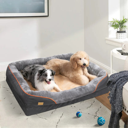Orthopädisches Hundebett für große und mittelgroße Hunde mit abnehmbarem Bezug