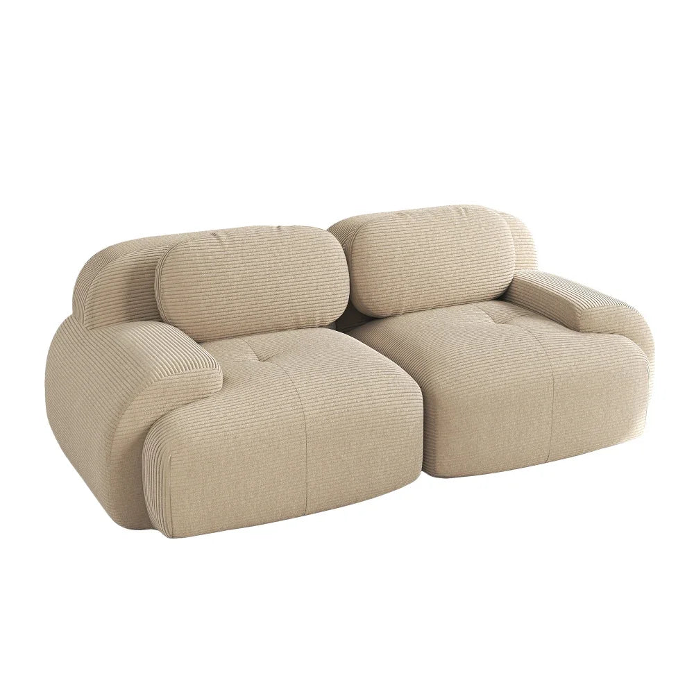 82'' Loveseat-Sofa mit gebogenen Armlehnen und rutschfester Unterseite, hochelastischer Polsterung, geeignet für Wohnzimmer, Schlafzimmer