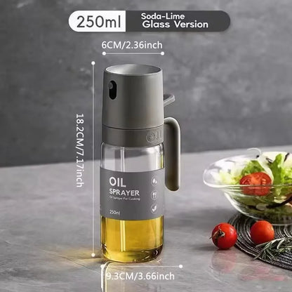 Ölsprühflasche 250 ml aus Borosilikatglas für Küche, Grillen, Backen und Braten