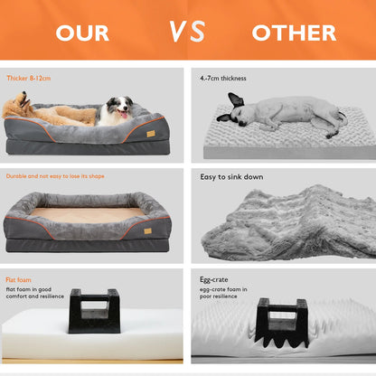 Orthopädisches Hundebett für große und mittelgroße Hunde mit abnehmbarem Bezug