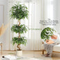 Künstlicher Ficusbaum mit weißem Pflanztopf, 122–183 cm