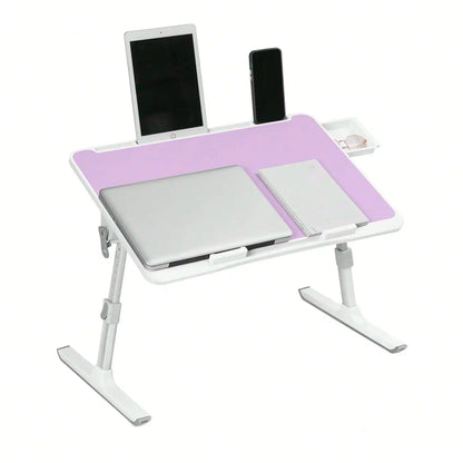Klappbarer Laptop-Tisch fürs Bett, 60 × 40 cm, höhen- und winkelverstellbar