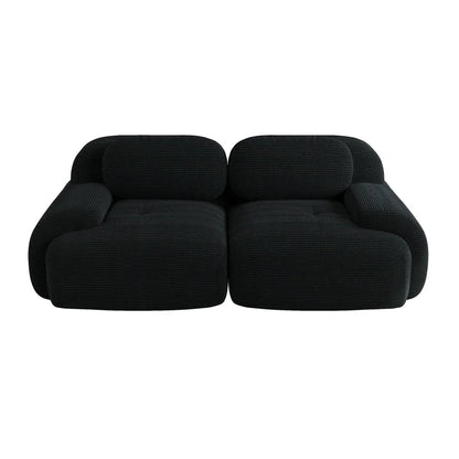 82'' Loveseat-Sofa mit gebogenen Armlehnen und rutschfester Unterseite, hochelastischer Polsterung, geeignet für Wohnzimmer, Schlafzimmer