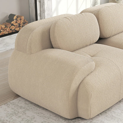 82'' Loveseat-Sofa mit gebogenen Armlehnen und rutschfester Unterseite, hochelastischer Polsterung, geeignet für Wohnzimmer, Schlafzimmer