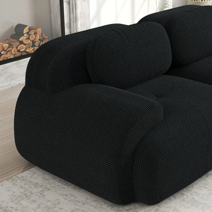 82'' Loveseat-Sofa mit gebogenen Armlehnen und rutschfester Unterseite, hochelastischer Polsterung, geeignet für Wohnzimmer, Schlafzimmer