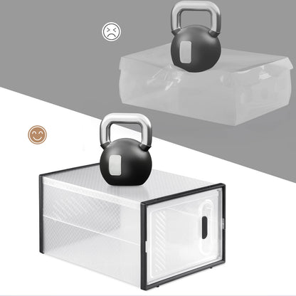 Transparente stapelbare Schuhboxen mit magnetischer Tür, 8/12/18 Stück