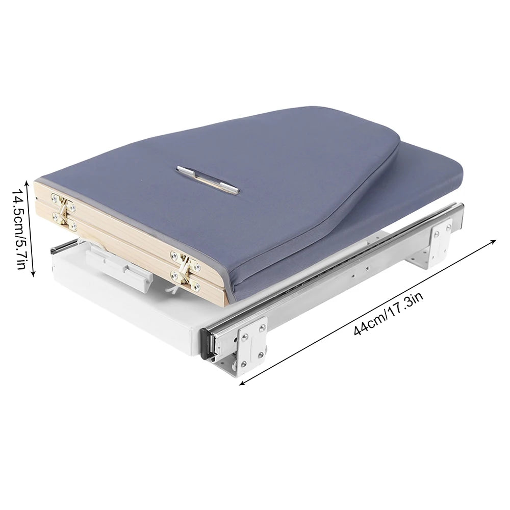 Klappbares Schrank-Bügelbrett mit 180°-Drehfunktion, 80 × 29,5 cm, Grau