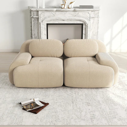 82'' Loveseat-Sofa mit gebogenen Armlehnen und rutschfester Unterseite, hochelastischer Polsterung, geeignet für Wohnzimmer, Schlafzimmer