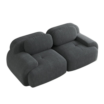 82'' Loveseat-Sofa mit gebogenen Armlehnen und rutschfester Unterseite, hochelastischer Polsterung, geeignet für Wohnzimmer, Schlafzimmer
