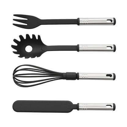 40-teiliges Küchenutensilien-Set, Nylon-Edelstahl, Kochutensilien mit Spatel, Wender, Schöpfkelle, hitzebeständig, kratzfest