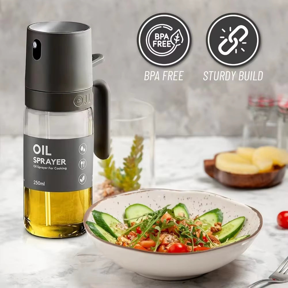 Ölsprühflasche 250 ml aus Borosilikatglas für Küche, Grillen, Backen und Braten