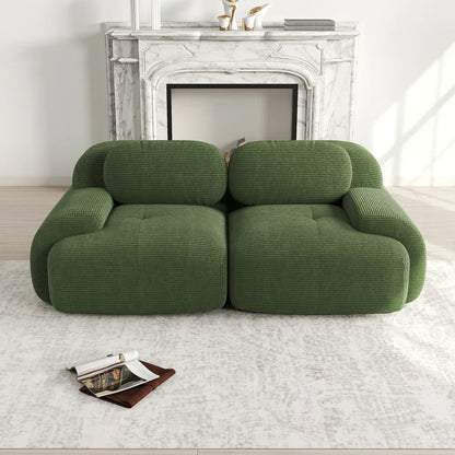 82'' Loveseat-Sofa mit gebogenen Armlehnen und rutschfester Unterseite, hochelastischer Polsterung, geeignet für Wohnzimmer, Schlafzimmer