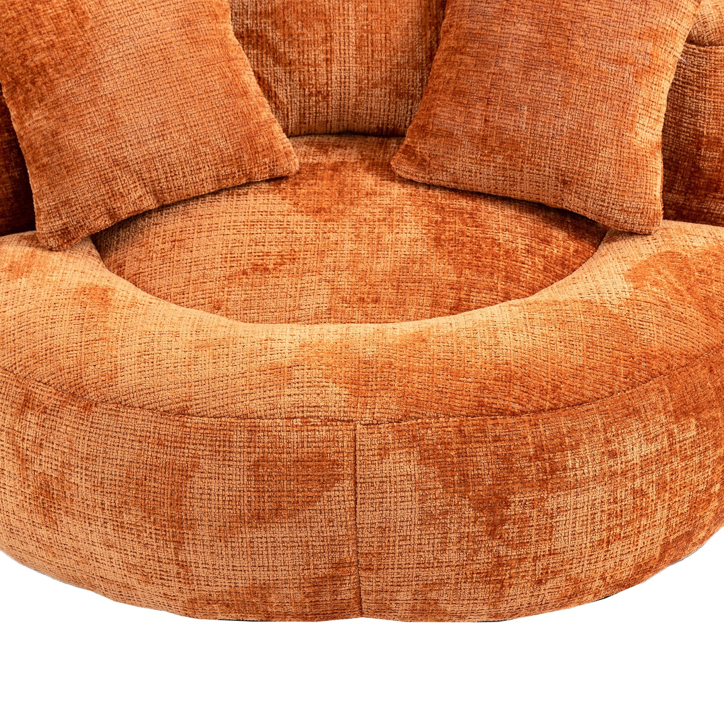 Sitzsack-Sessel mit hoher Rückenlehne – Lazy Sofa Chenille | Für Drinnen & Draußen | Orange