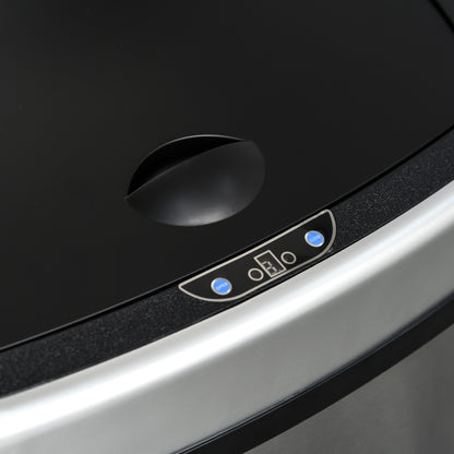 Automatik Mülleimer mit Sensor 48 L – Edelstahl Abfallbehälter mit Bewegungssensor für Küche, Büro & Schlafzimmer | Silber