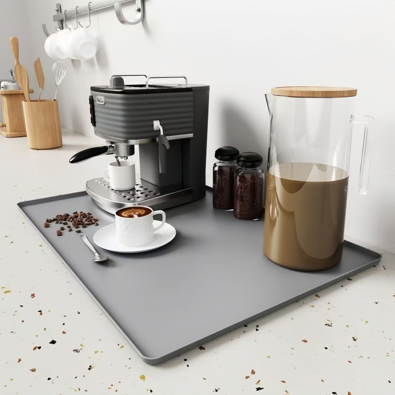 Silikon-Abtropfmatte für Kaffeemaschinen – Doppellagige Abtropfunterlage für Kaffeetassen, Multifunktionales Design