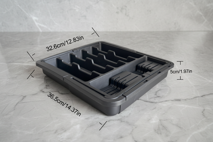Besteck-Organizer – Marmor-Hintergrund
