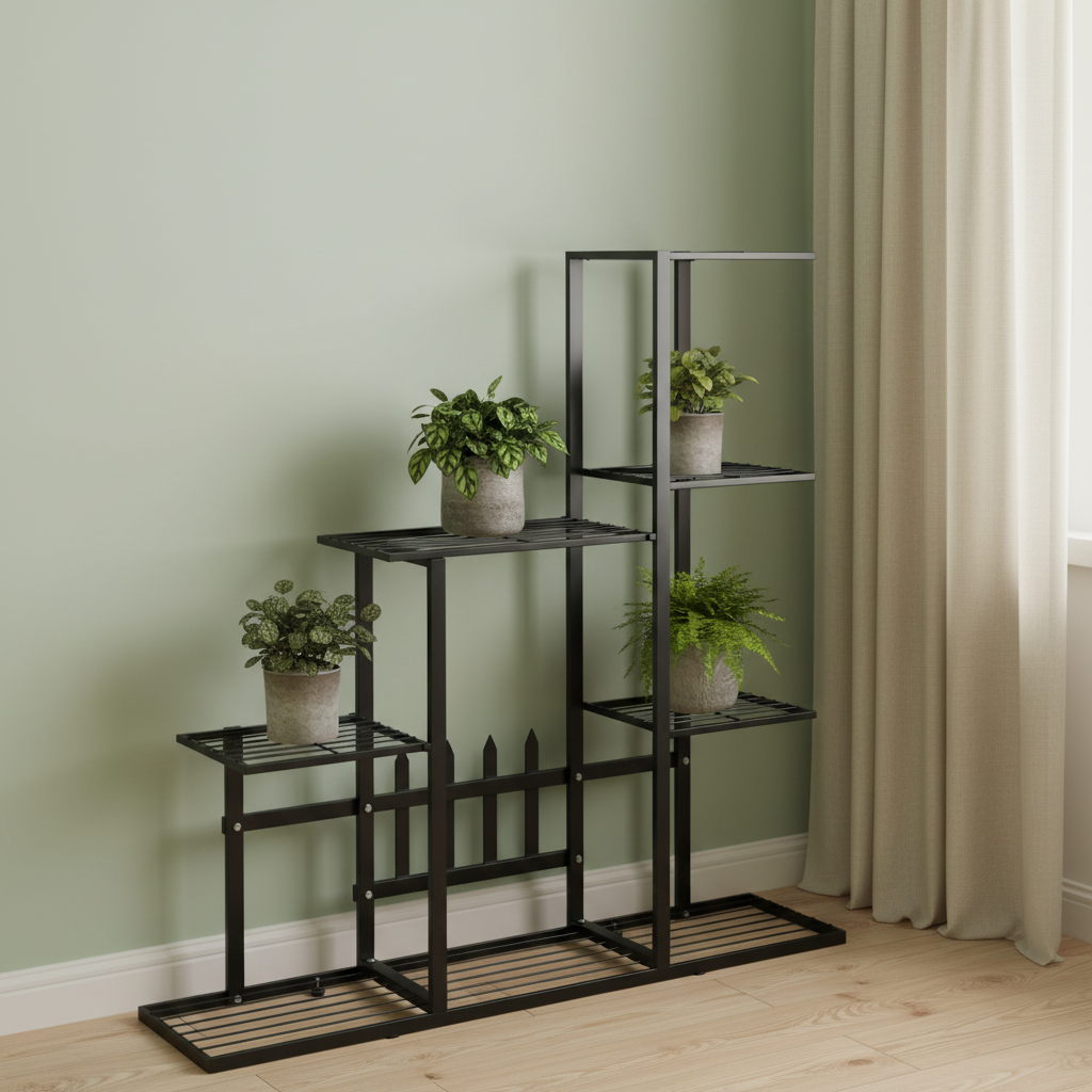 Blumenregal Gesamtansicht mit Lifestyle-Hintergrund
