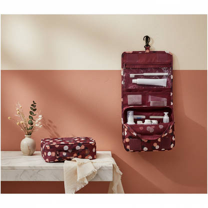 Burgunderrote Blumen-Tasche