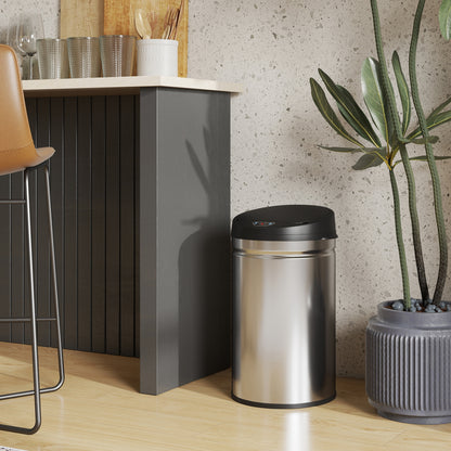 30-Liter-Sensor-Mülleimer mit Soft-Close-Funktion, berührungsloser Edelstahl-Abfalleimer für hygienische Küchen
