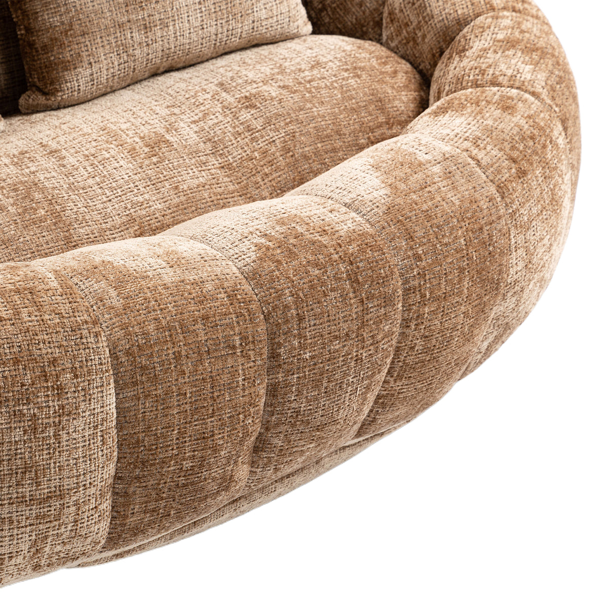 Sitzsacksofa aus Chenille, Relaxsessel mit hoher Rückenlehne, weich und komfortabel, kaffeebraun
