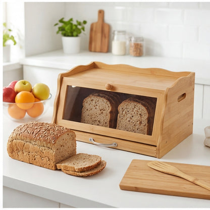Bambus-Brotkasten – Praktische Aufbewahrungslösung mit Zubehör
