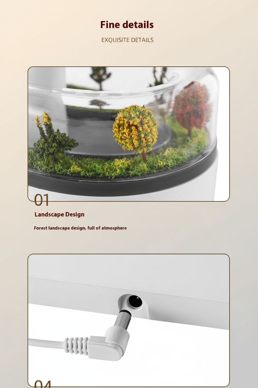 Mikro-Landschaft Aroma-Diffuser – Schlafzimmer Regentropfen-Luftbefeuchter