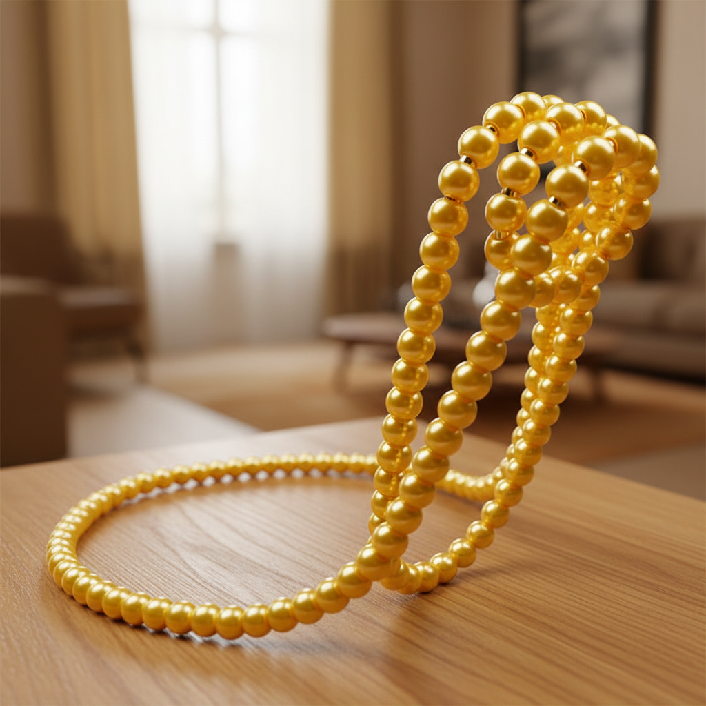 Goldene Perlen Weinregal – Lifestyle