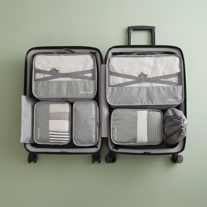 Wasserdichtes Reisetaschen-Set – 7-teilig | Organizer-Taschen für Koffer & Reise