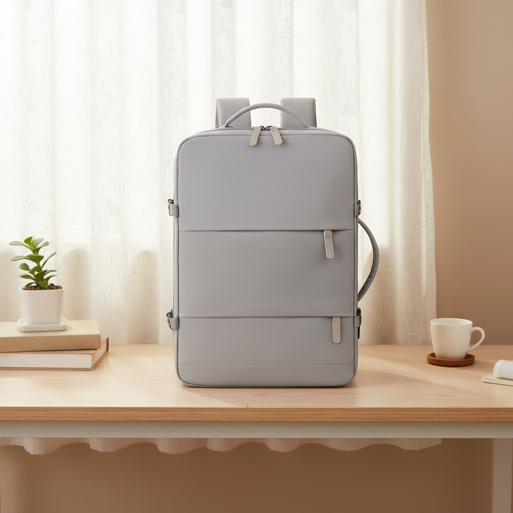 Grauer Rucksack – Lifestyle Hintergrund