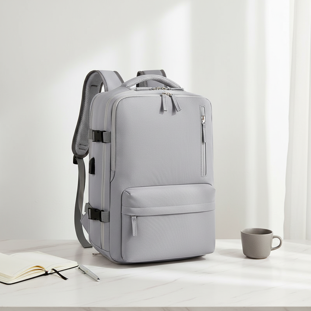 Grauer Rucksack Lifestyle