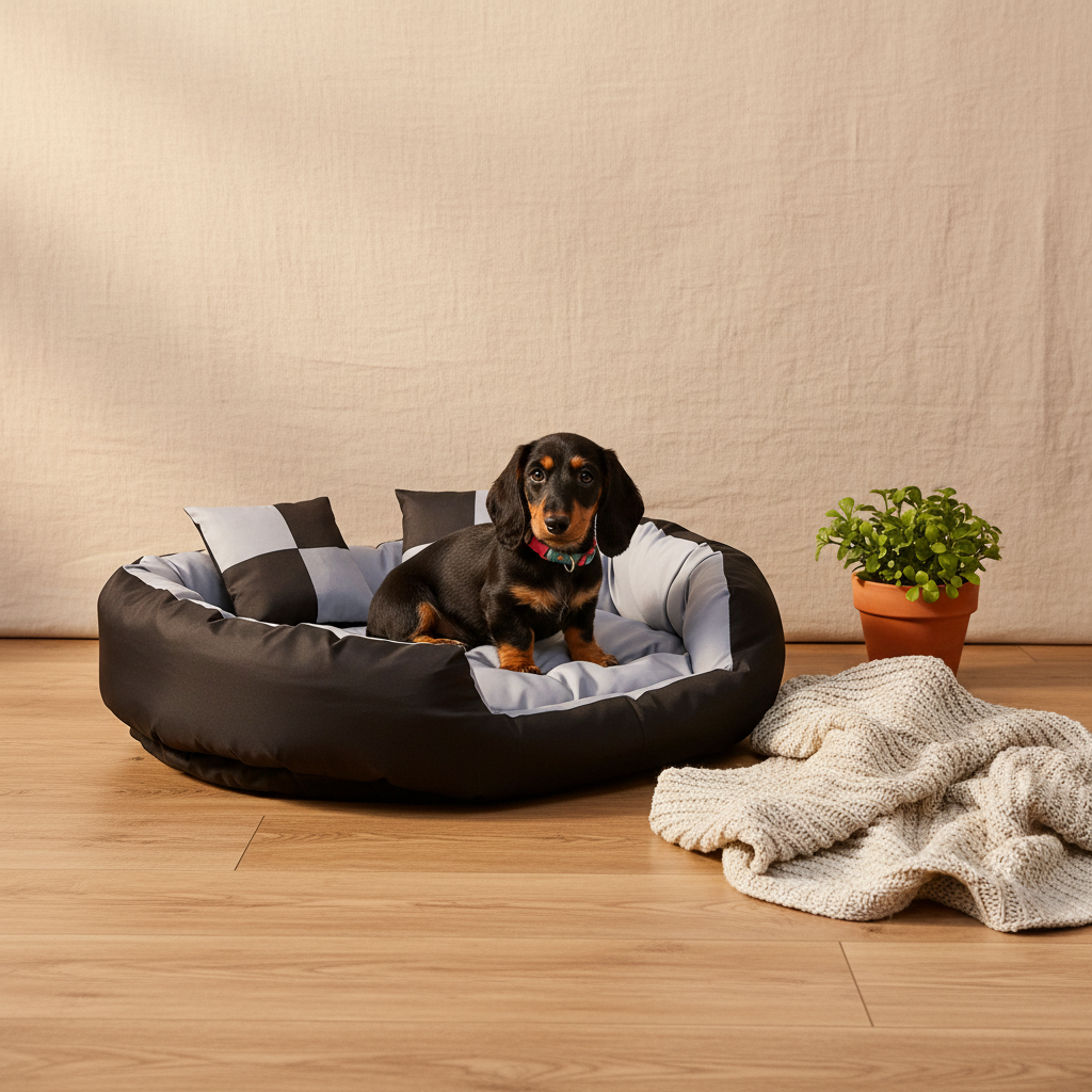 Hundekissen mit Dackel – Lifestyle