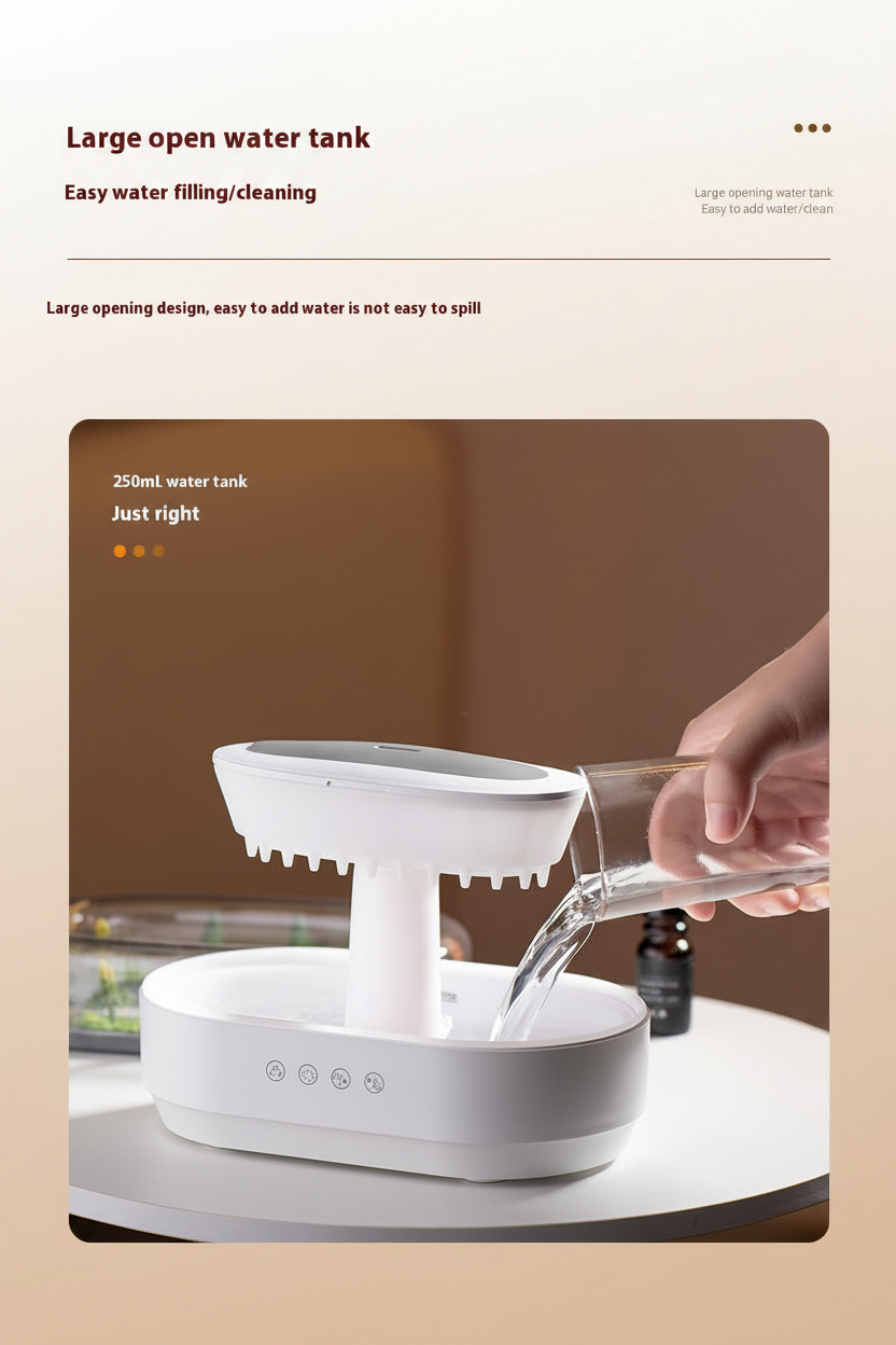 Mikro-Landschaft Aroma-Diffuser – Schlafzimmer Regentropfen-Luftbefeuchter