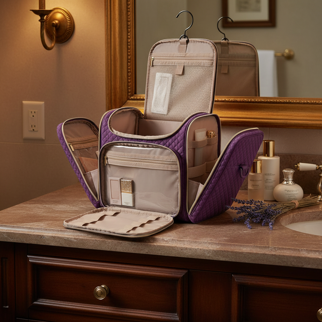 Lila Reisetasche – Eleganter Hintergrund