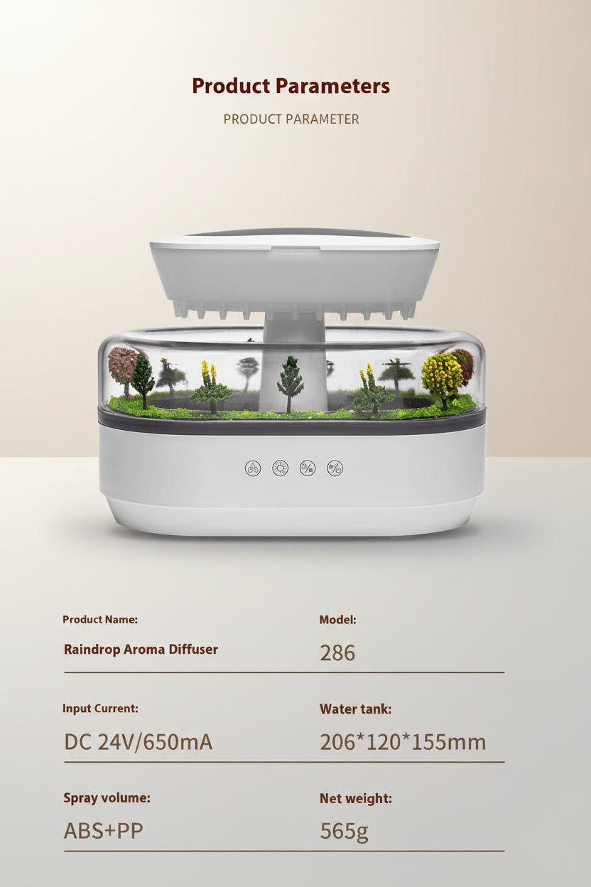 Mikro-Landschaft Aroma-Diffuser – Schlafzimmer Regentropfen-Luftbefeuchter