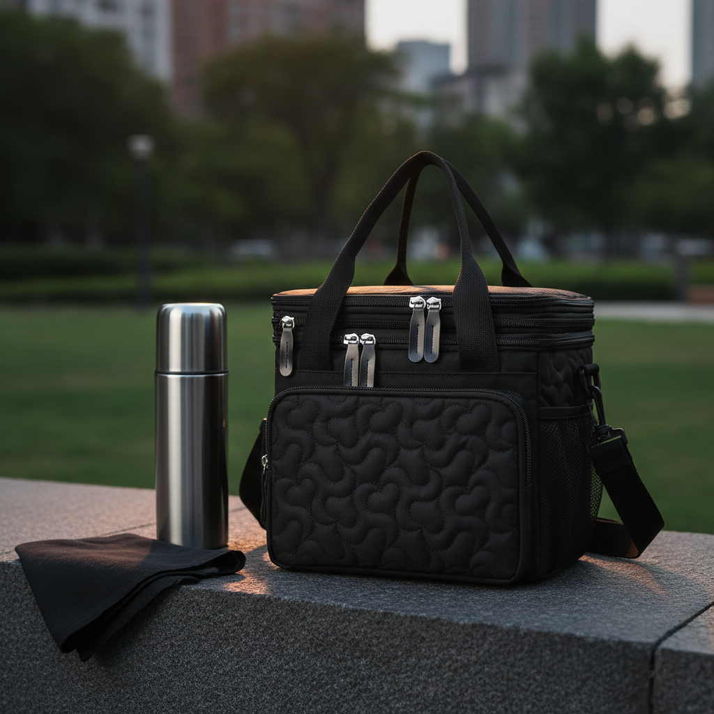 Schwarze Lunchbag – Urban Lifestyle