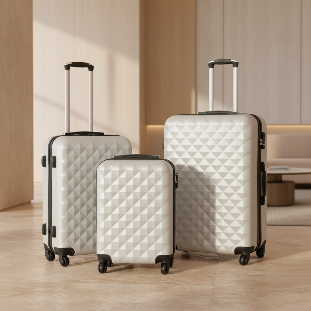 Hartschalen-Trolley-Set 3-teilig aus ABS – 4 Rollen 360° | S/M/L | 7 Farben | Koffer-Set für Reise & Urlaub