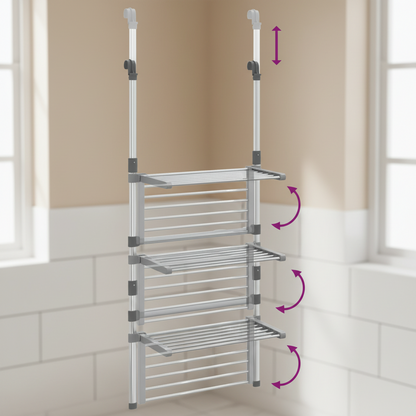 3-stöckiger Wäschetrockner aus Aluminium