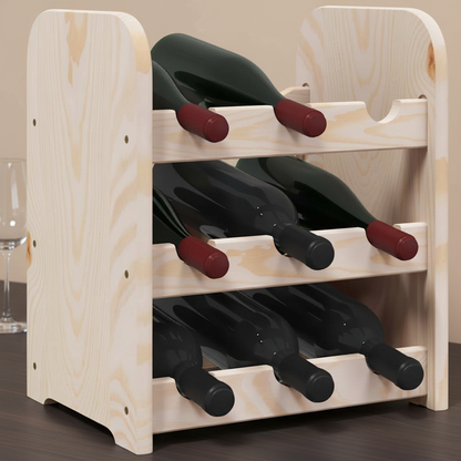 Weinregal aus massiver Kiefer