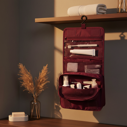 Weinrote einfarbige Tasche