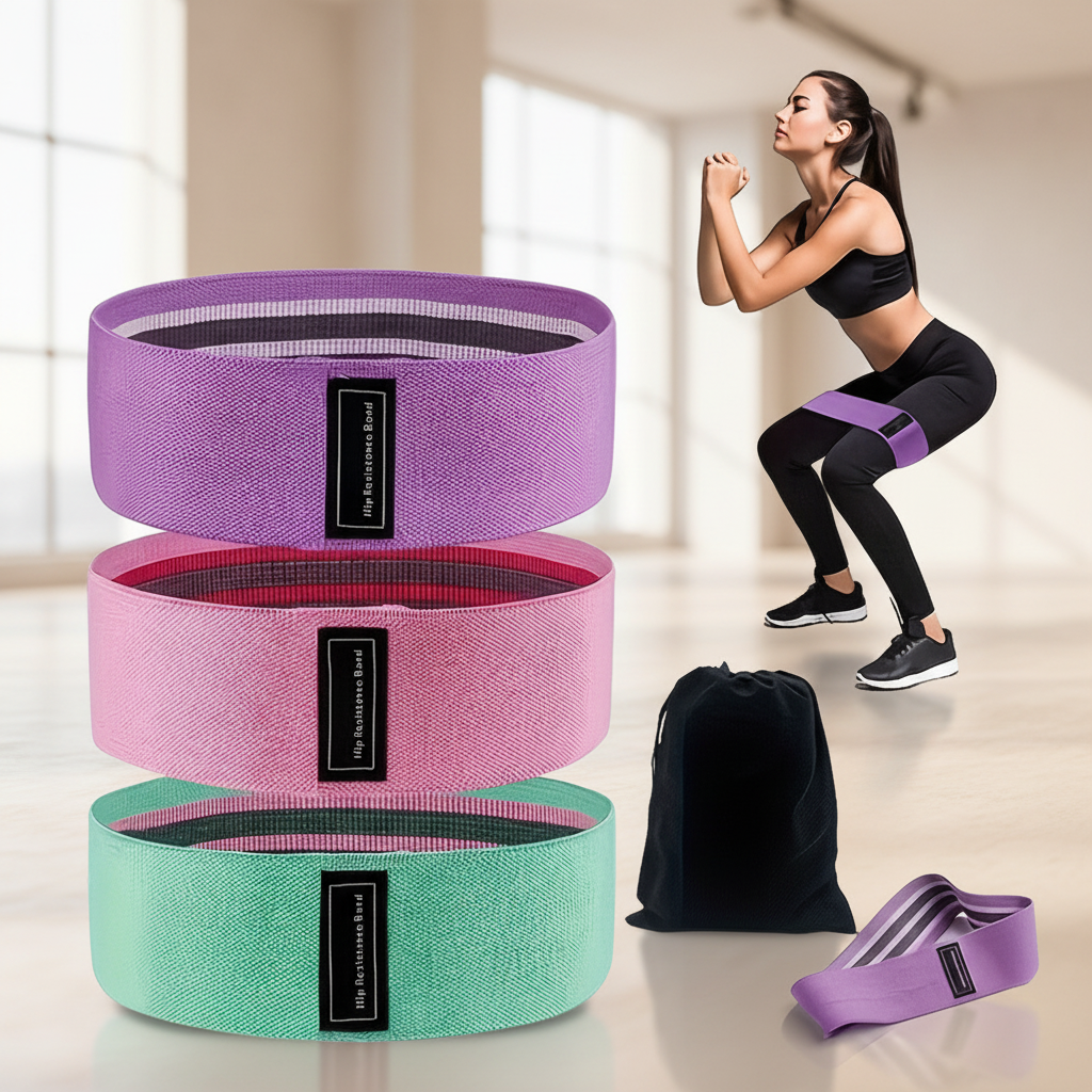 3er-Set Widerstandsbänder – Fitness, Yoga, Po & Bein-Training